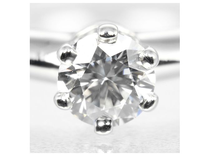 Tiffany & Co. Tiffany Setting Solitärring aus Platin mit RBC-Diamant Silber - Ansicht 7