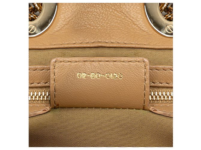 Borsa Lady Dior Cannage di Christian Dior Marrone Beige - vista 12
