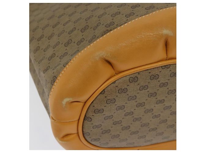 Gucci Borsa a Spalla Micro GG Supreme PVC Beige Oro 001 14 0934 Auth 140786 D'oro - vista 15