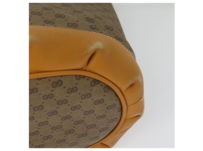 Gucci Borsa a Spalla Micro GG Supreme PVC Beige Oro 001 14 0934 Auth 140786 D'oro - vista 16