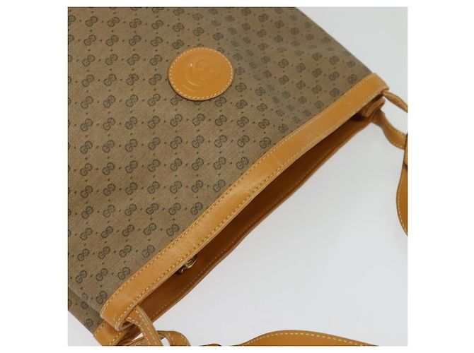 Gucci Borsa a Spalla Micro GG Supreme PVC Beige Oro 001 14 0934 Auth 140786 D'oro - vista 6