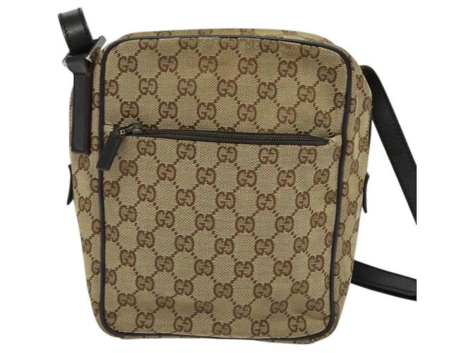 Borsa a Spalla GG Canvas Gucci Beige Argento 03136 Auth ep10483 - vista 13