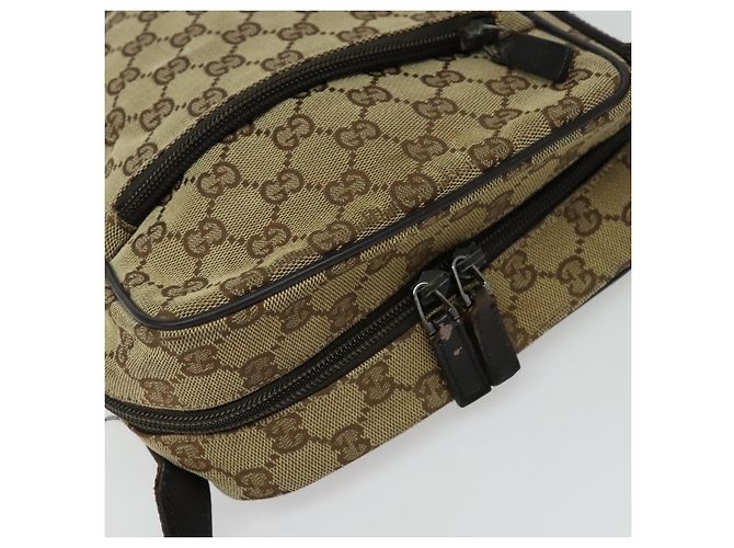 Borsa a Spalla GG Canvas Gucci Beige Argento 03136 Auth ep10483 - vista 6