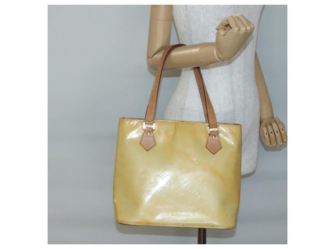 LOUIS VUITTON Borsa a Mano Monogram Vernis Houston Grigio M91053 LV Auth BA5516 - vista 23