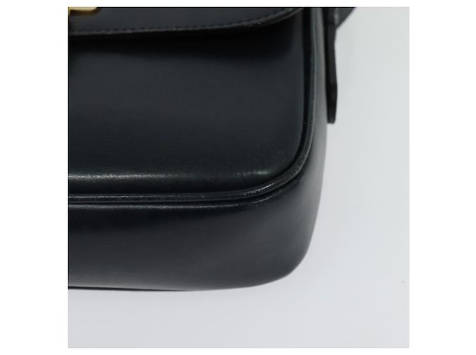 Borsa a Spalla in Pelle CÉLINE Blu Navy Oro Auth 141341 D'oro - vista 16