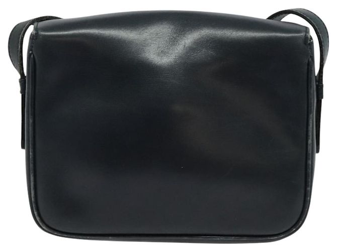 Borsa a Spalla in Pelle CÉLINE Blu Navy Oro Auth 141341 D'oro - vista 2
