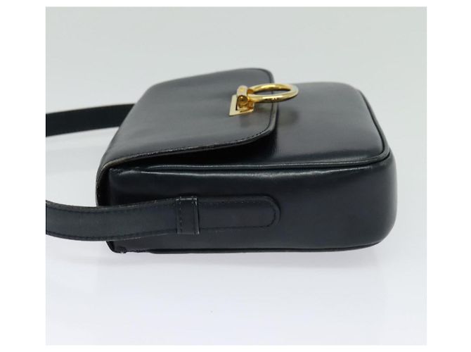 Borsa a Spalla in Pelle CÉLINE Blu Navy Oro Auth 141341 D'oro - vista 3