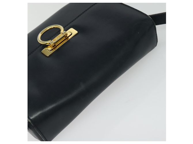 Borsa a Spalla in Pelle CÉLINE Blu Navy Oro Auth 141341 D'oro - vista 6