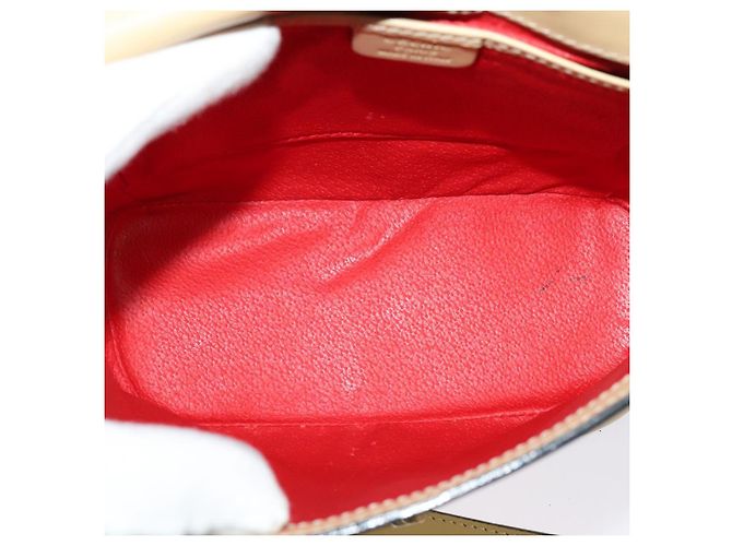 Céline Borsa a Spalla in Pelle Beige Oro Auth BA5496 D'oro - vista 11