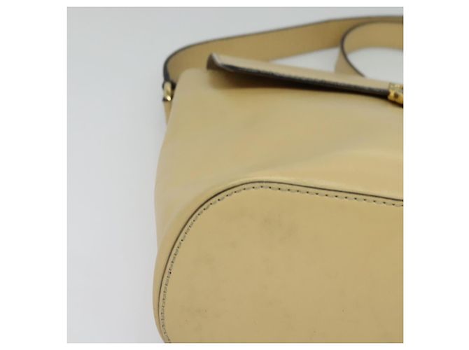 Céline Borsa a Spalla in Pelle Beige Oro Auth BA5496 D'oro - vista 14