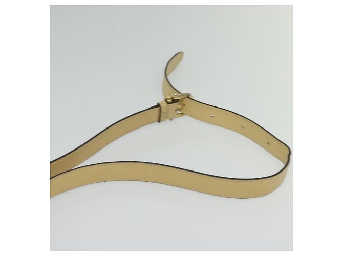 Céline Borsa a Spalla in Pelle Beige Oro Auth BA5496 D'oro - vista 8
