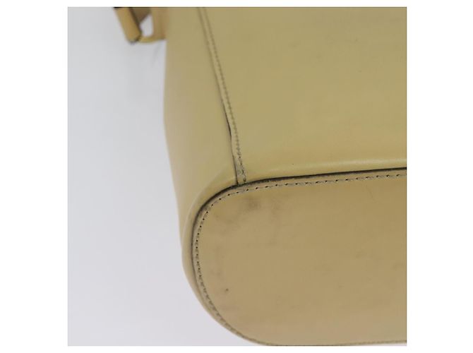 Céline Borsa a Spalla in Pelle Beige Oro Auth BA5496 D'oro - vista 9
