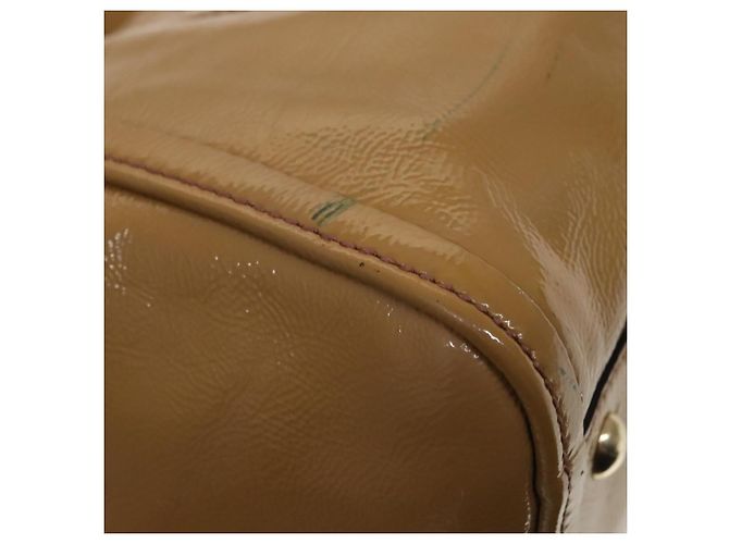 Borsa a Mano GUCCI Soho Smalto 2 vie Beige Oro 336751 Auth ki5942 D'oro - view 10