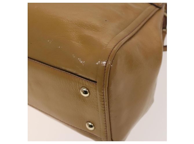 Borsa a Mano GUCCI Soho Smalto 2 vie Beige Oro 336751 Auth ki5942 D'oro - view 18
