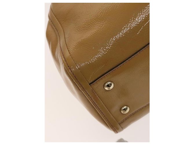 Borsa a Mano GUCCI Soho Smalto 2 vie Beige Oro 336751 Auth ki5942 D'oro - view 19