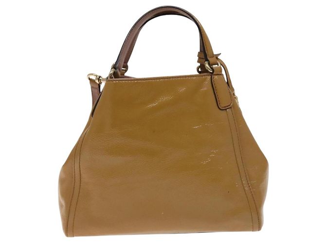 Borsa a Mano GUCCI Soho Smalto 2 vie Beige Oro 336751 Auth ki5942 D'oro - vista 2
