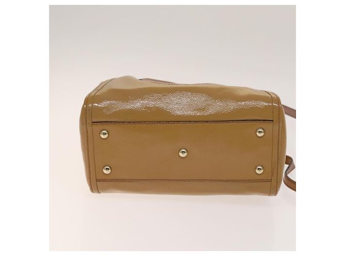 Borsa a Mano GUCCI Soho Smalto 2 vie Beige Oro 336751 Auth ki5942 D'oro - vista 5