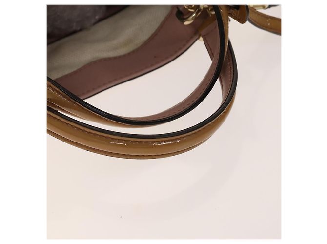 Borsa a Mano GUCCI Soho Smalto 2 vie Beige Oro 336751 Auth ki5942 D'oro - view 8