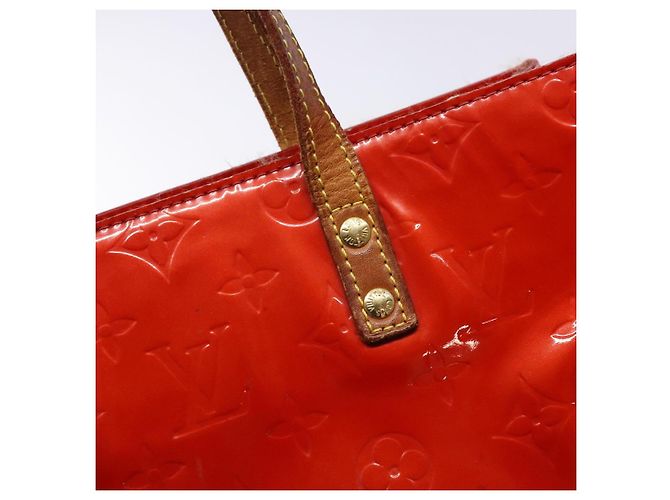 LOUIS VUITTON Monogram Vernis Reade MM Sac à main Rouge M91086 LV Auth bs28811 - vue 10