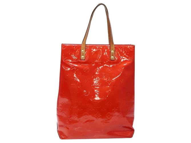 LOUIS VUITTON Monogram Vernis Reade MM Sac à main Rouge M91086 LV Auth bs28811 - vue 13