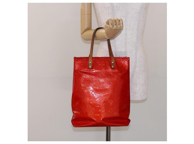 LOUIS VUITTON Monogram Vernis Reade MM Sac à main Rouge M91086 LV Auth bs28811 - vue 21