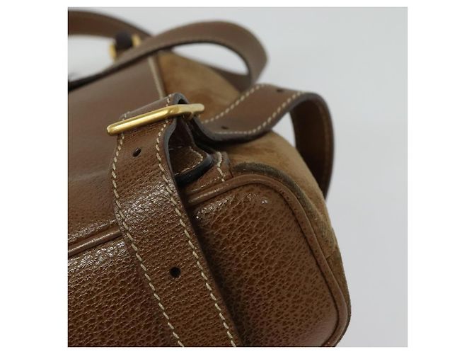 Bamboo Zaino in Bambù GUCCI Camoscio Marrone Oro 003 58 0030 Auth ep10582 D'oro - vista 18
