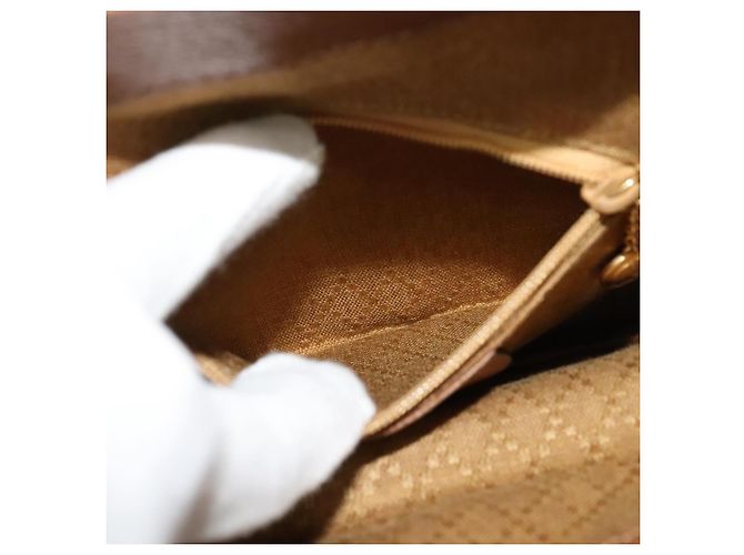Bamboo Zaino in Bambù GUCCI Camoscio Marrone Oro 003 58 0030 Auth ep10582 D'oro - vista 22