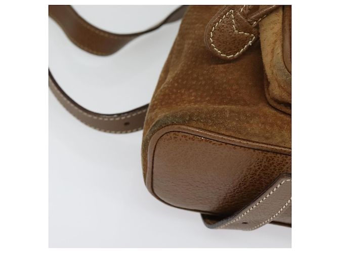 Bamboo Zaino in Bambù GUCCI Camoscio Marrone Oro 003 58 0030 Auth ep10582 D'oro - vista 9