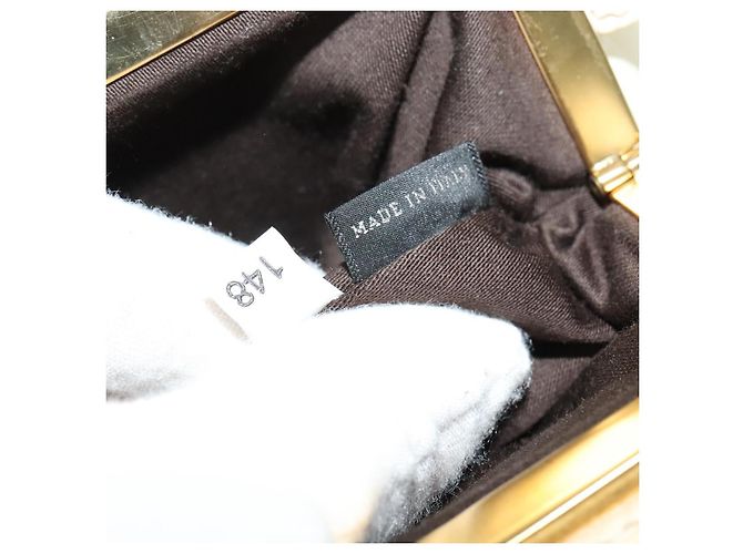 Borsa a Spalla Miu Miu in Pelle Bianca e Oro Auth 140643 Bianco D'oro - vista 12