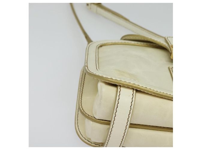 Borsa a Spalla Miu Miu in Pelle Bianca e Oro Auth 140643 Bianco D'oro - vista 14