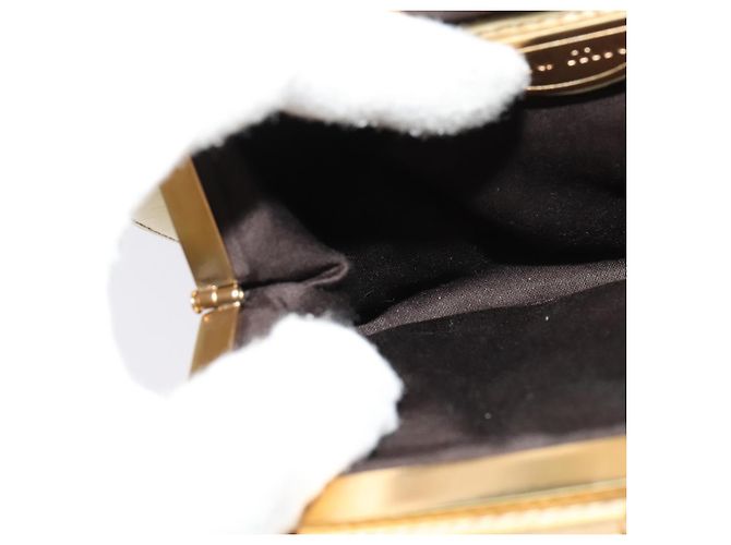 Borsa a Spalla Miu Miu in Pelle Bianca e Oro Auth 140643 Bianco D'oro - vista 21