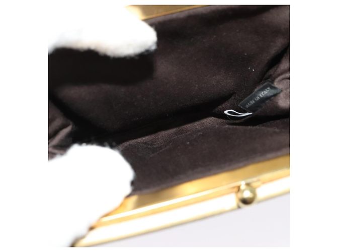 Borsa a Spalla Miu Miu in Pelle Bianca e Oro Auth 140643 Bianco D'oro - vista 22