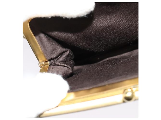Borsa a Spalla Miu Miu in Pelle Bianca e Oro Auth 140643 Bianco D'oro - vista 24