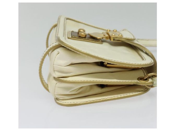 Borsa a Spalla Miu Miu in Pelle Bianca e Oro Auth 140643 Bianco D'oro - vista 4