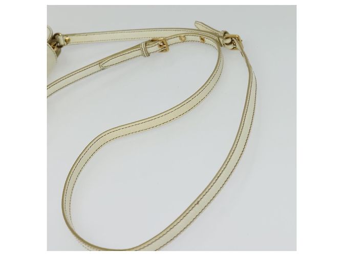 Borsa a Spalla Miu Miu in Pelle Bianca e Oro Auth 140643 Bianco D'oro - vista 7