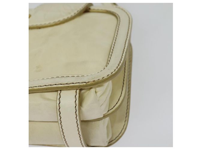 Borsa a Spalla Miu Miu in Pelle Bianca e Oro Auth 140643 Bianco D'oro - vista 9