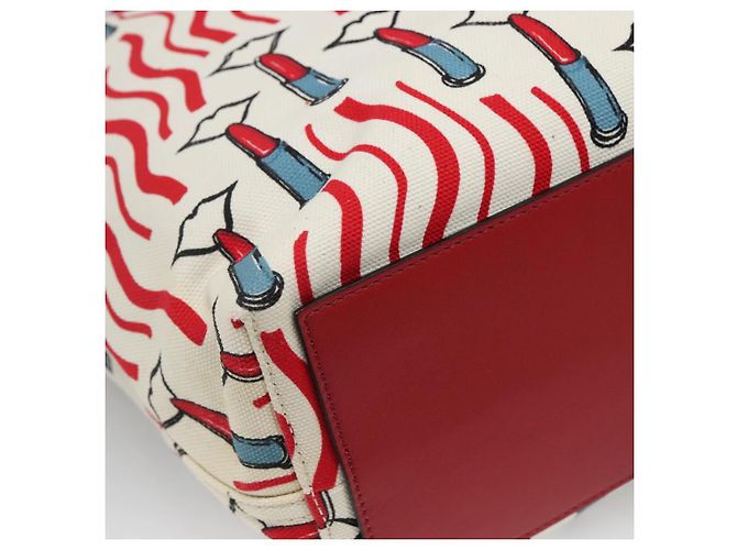 Valentino Tote Bag aus Canvas Rot Auth bs28967 - Ansicht 16