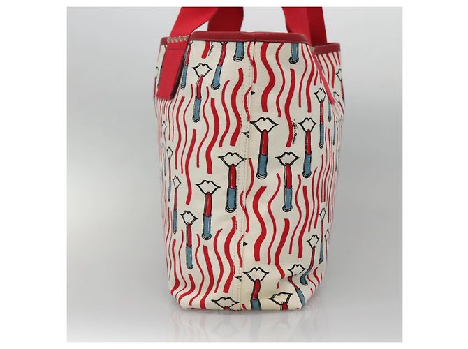 Valentino Tote Bag aus Canvas Rot Auth bs28967 - Ansicht 4