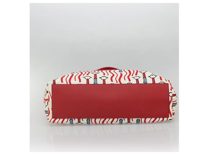 Valentino Tote Bag aus Canvas Rot Auth bs28967 - Ansicht 5