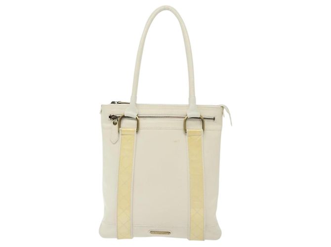 Burberry Borsa Tote in Pelle Bianca e Oro Autentica ti3413 Bianco D'oro - vista 13