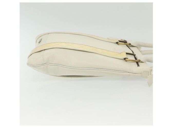 Burberry Borsa Tote in Pelle Bianca e Oro Autentica ti3413 Bianco D'oro - vista 3