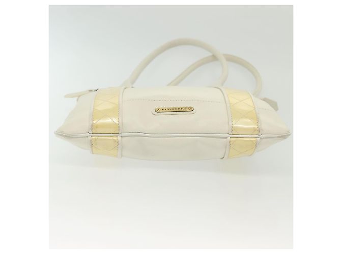 Burberry Borsa Tote in Pelle Bianca e Oro Autentica ti3413 Bianco D'oro - vista 5