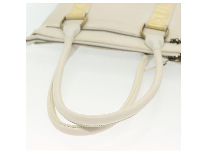 Burberry Borsa Tote in Pelle Bianca e Oro Autentica ti3413 Bianco D'oro - vista 7