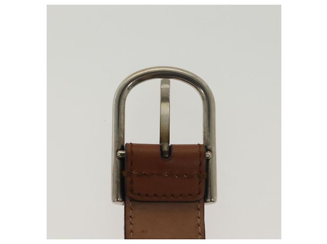 Cinturón de cuero GUCCI Web Sherry Line 40,2" Marrón Rojo Verde 368189 Auth sw1375 - vista 6