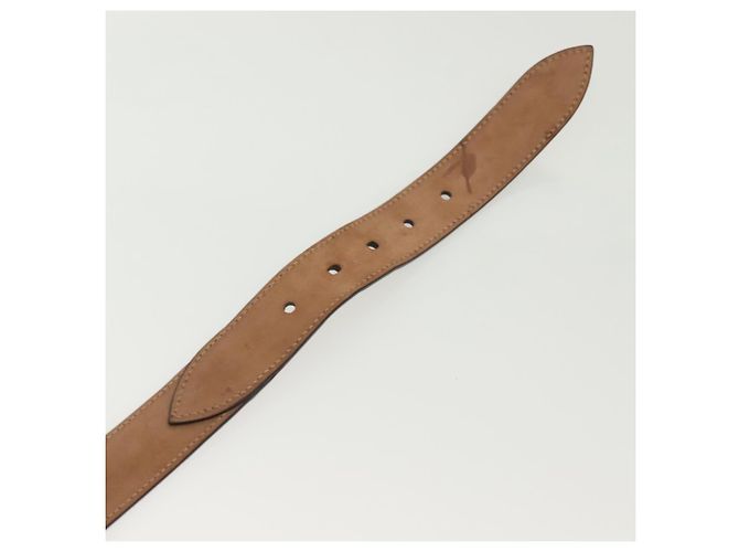 Cinturón de cuero GUCCI Web Sherry Line 40,2" Marrón Rojo Verde 368189 Auth sw1375 - vista 8
