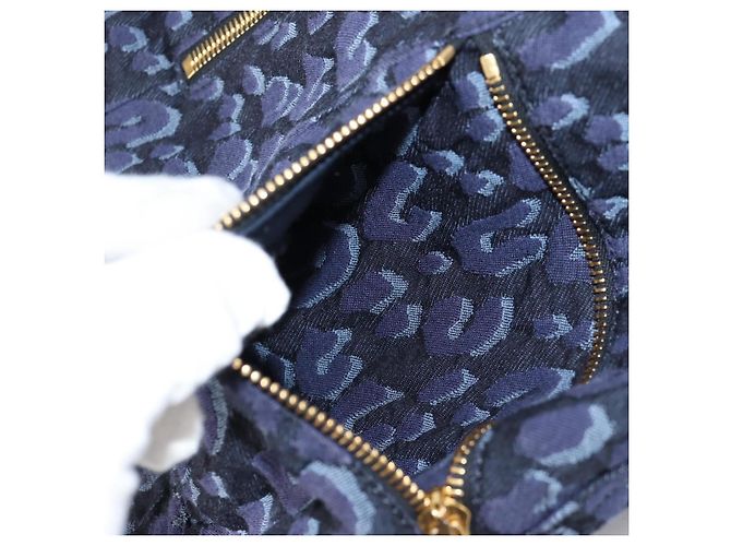 LOUIS VUITTON Camicia One Piece Denim Blu Navy LV Auth 137475M - vista 10