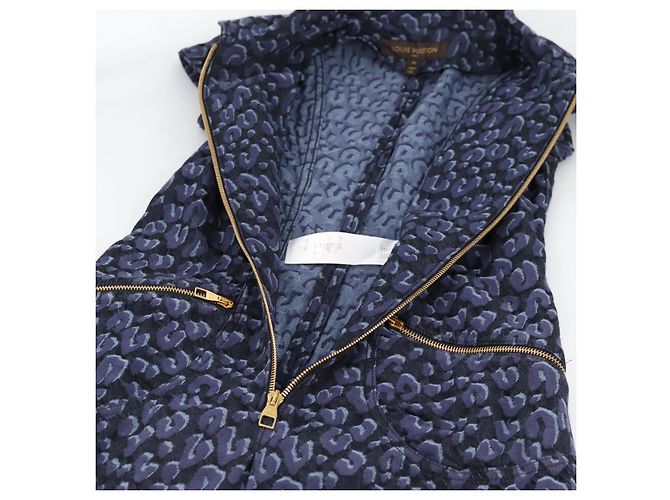 LOUIS VUITTON Camicia One Piece Denim Blu Navy LV Auth 137475M - vista 11