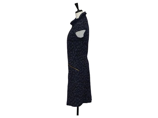 LOUIS VUITTON Camicia One Piece Denim Blu Navy LV Auth 137475M - vista 3