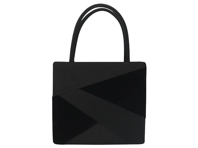 Autre Marque BOTTEGA VENETA Sac à main Velours Noir Argent Auth SW1491 Argenté - vue 13