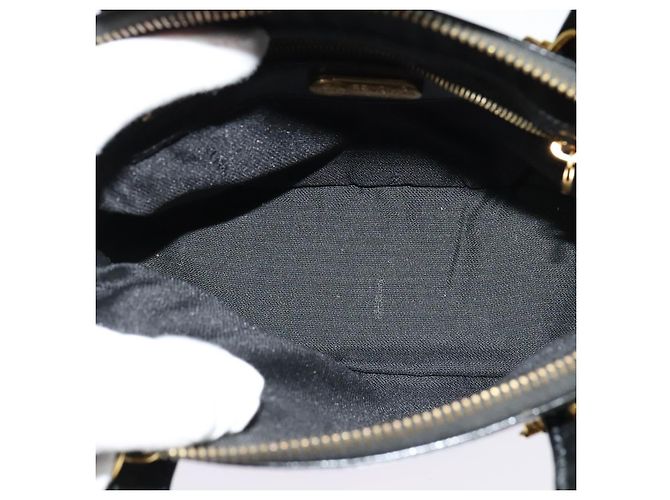 Bolso FENDI de piel charol 2way Negro Oro Auth ti3390 Dorado - vista 11
